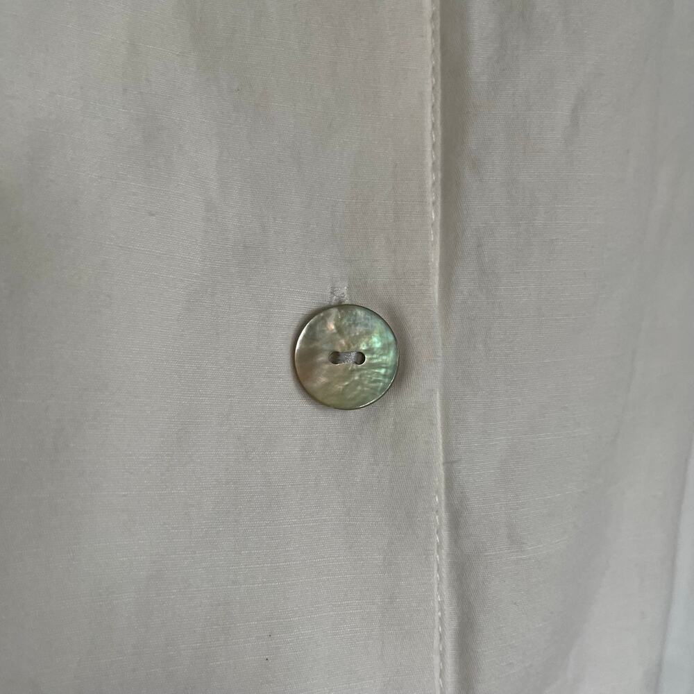 Vince White Linen Blend Cargo Midi Skirt 4 Quiet Luxury Minimalist Resort - Picture 4 of 7